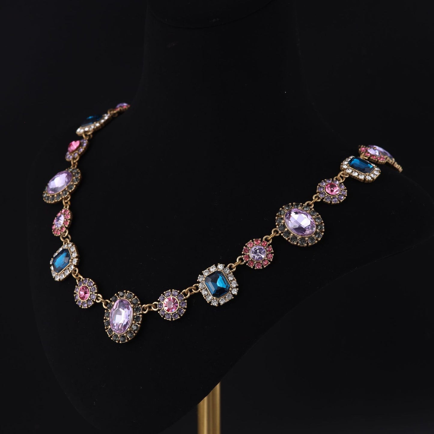 Vintage Baroque Necklace Colored Choker Jewelry Weddings Banquet Accessory Women's gift